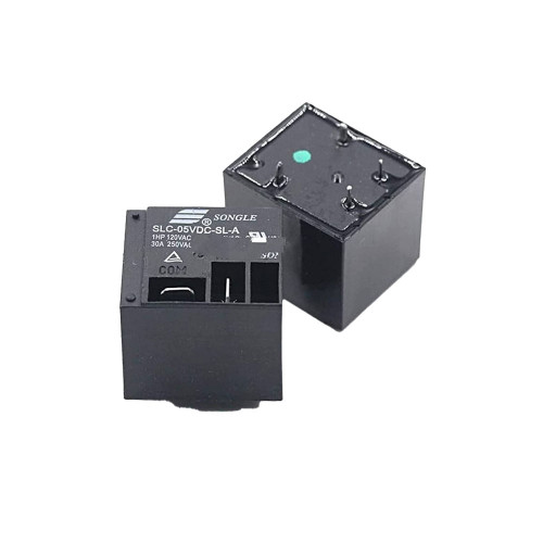 SLC 5V 30A SPST high power relay through hole 27.6x32.2mm heavy duty PCB mount relay for power switching applications
