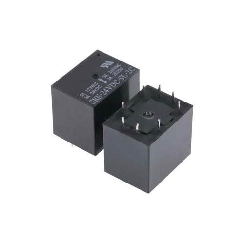 SRE 24V 5A DPDT 2 Form C high power relay through hole 17x22.6mm PCB mount relay for signal switching and control applications