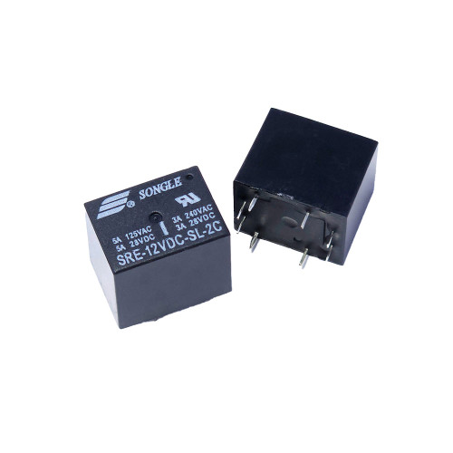SRE 12V 5A DPDT 2 Form C high power relay through hole 17x22.6mm PCB mount relay for signal switching and control applications