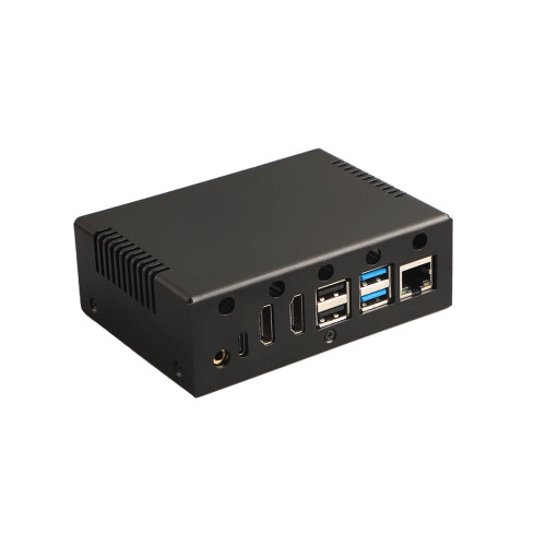 Metal enclosure case for Radxa ROCK 5B+ SBC with compact design and heat dissipation
