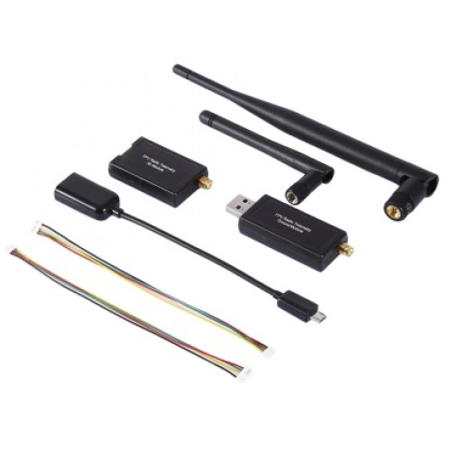 3DRobotics 433MHz V1 500mW flight controller radio telemetry kit, air-side TTL UART serial radio and ground-side unit with SiK firmware and MAVLink support for APM, PX4, and Pixhawk UAV ground station communication