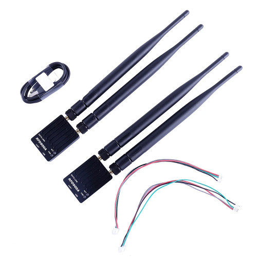 RFD900A 915MHz long-range radio telemetry data link module, 1W adjustable transmit power, dual antenna ports, integrated USB serial chip and UART interface, for UAV telemetry and point-to-point RF data transmission beyond 40 kilometres