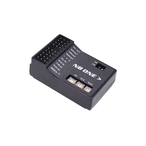 NB One 32-bit fixed-wing flight controller with 6-axis gyro and barometric altitude hold, compact PCB for self-stabilising, manual, and altitude hold FPV RC fixed-wing aircraft with PPM, PCM, and 2.4GHz receiver compatibility