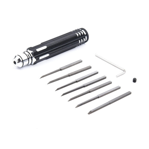 Precision hobby cutting chisel tool with tungsten-steel blades and aluminum-alloy handle for model crafting and DIY projects