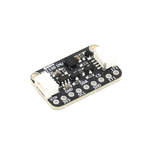 7Semi BMI330 6-DoF IMU breakout module with Qwiic I2C connector showing 3-axis accelerometer and gyroscope sensor for motion detection and navigation