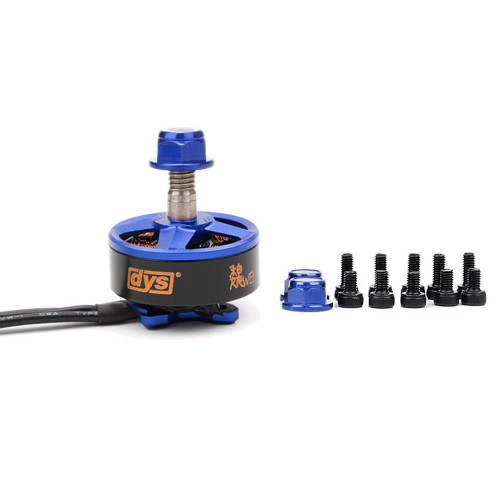WEI2207 2300KV brushless motor clockwise rotation for FPV racing drone and freestyle quadcopter, 22mm stator diameter 7mm stator height 5-inch propeller class multicopter motor showing stator winding and mounting base