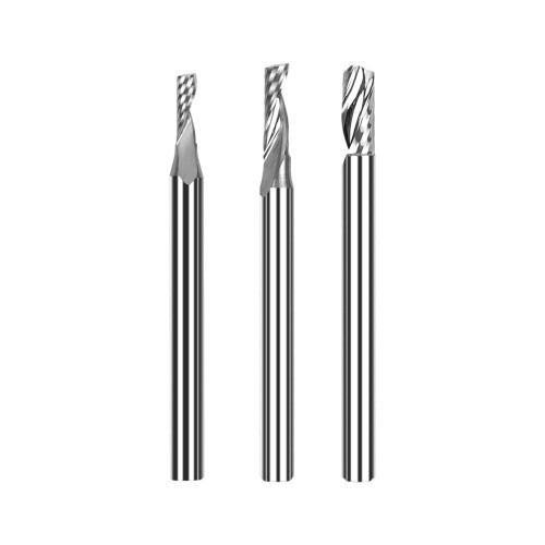 TwoTrees HRC55 carbide 3.175mm end mill cutter set with three precision CNC engraving and milling tools
