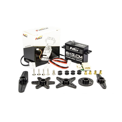 STS3045M 6V 6 kg.cm 360deg TTL serial-bus smart servo with aluminium case, metal gears, coreless motor, and 12-bit magnetic encoder