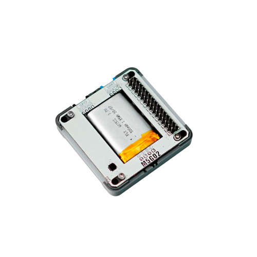 M5Stack A014-C M5GO Bottom2 Core2 expansion base with 500mAh battery, MPU6886 IMU, RGB LEDs, and Grove ports