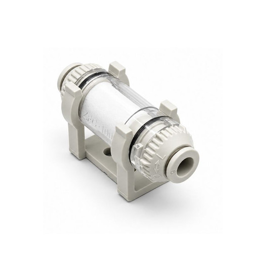 Vacuum air filter BD-AF0306 with polycarbonate housing and 2 ports for 6.0 mm OD tube, for BD-04, BD-07 and BD-05T series pumps