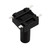 4 Pin SPST Round Button Tactile Switch with Black Cap 6.0x6.0x12.0mm 12V 50mA