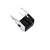 TS665ZJ 2 pin SPST Round Button Lying Tactile Switch with Black Actuator 6.2x6.2x4.3mm 12V 50mA