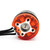 EMAX Pulsar LED Motor 2207 1750KV with a bright LED-illuminated base and interchangeable colored covers.