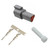 DT06-3S and DT04-3P Deutsch 3-Pin Waterproof Automotive Connector Pair for Electrical Wiring