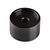Black 25mm aluminum potentiometer knob with knurled grip, 6mm shaft hole, and key lock design for secure fit