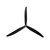 Gemfan 1312 Glass Fiber Nylon 3 Blade CW/CCW Black Propeller – 1 Pair for Heavy-Lift Drones