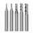 Twotrees HRC55 tungsten carbide 3-flute end mill set of 5 for CNC cutting