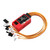 FMS Reflex V3 gyro stabiliser flight controller for RC fixed-wing planes, showing compact PCB with Bluetooth connectivity and servo connectors for 3-mode stabilised, optimised, and manual RC aircraft flight assistance