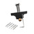 Black aluminum-alloy propeller puller tool with ejector pins for RC FPV racing drone propeller removal