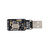 7Semi EG800AK-CN LTE Cat-1 bis USB dongle with Quectel EG800AK-CN modem, USB Type-A connector, Nano SIM slot, U.FL antenna connector, UART breakout TX RX VIN GND pins, and status LEDs for IoT, industrial, and embedded development cellular connectivity