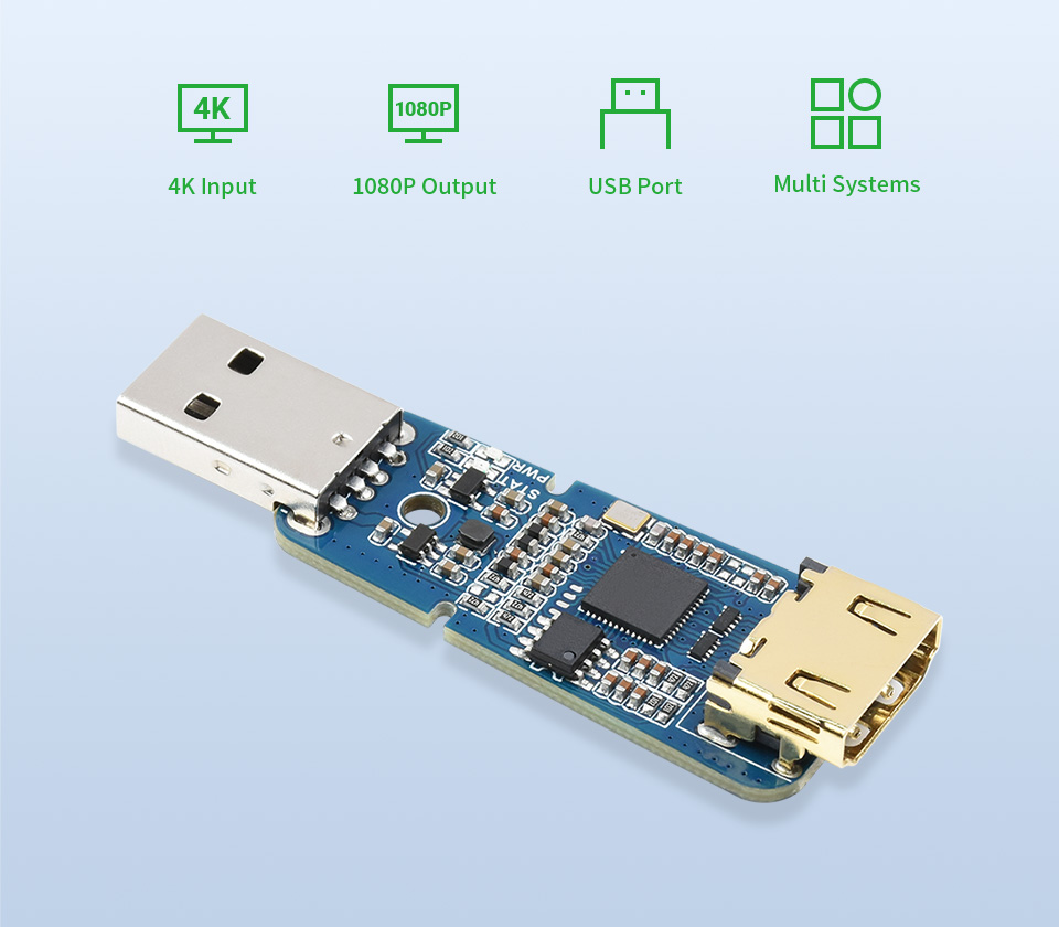 Module for capturing video from HDMI - HDMI to USB 3.0 adapter - Waveshare  24211 Botland - Robotic Shop