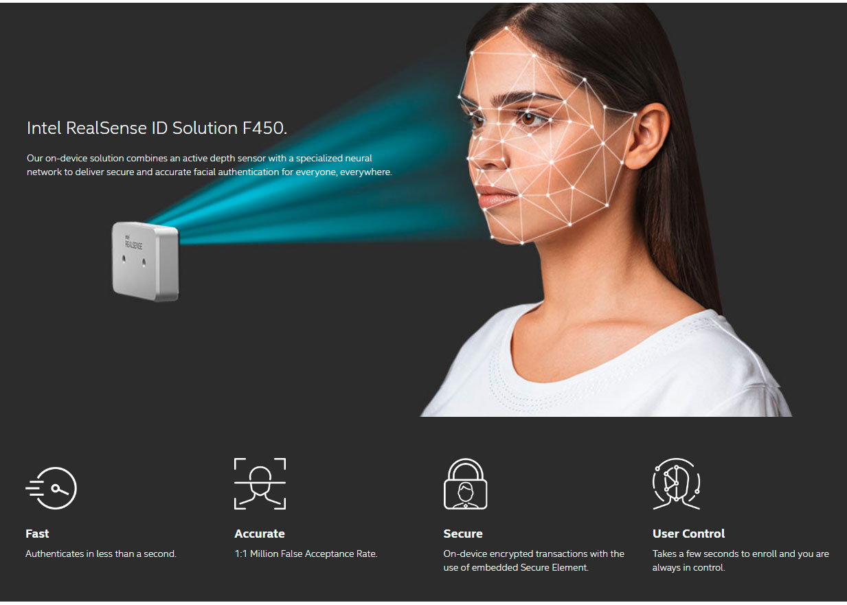 Intel RealSense ID Solution F455 82635DSF455 B&H Photo Video