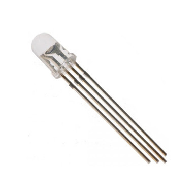 5mm Round RGB LED 4Pin Through Hole Water Clear (Common Anode)