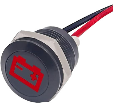 12MM Battery Symbol Indicator Light – Panel Mount LED with Wire Leads ...