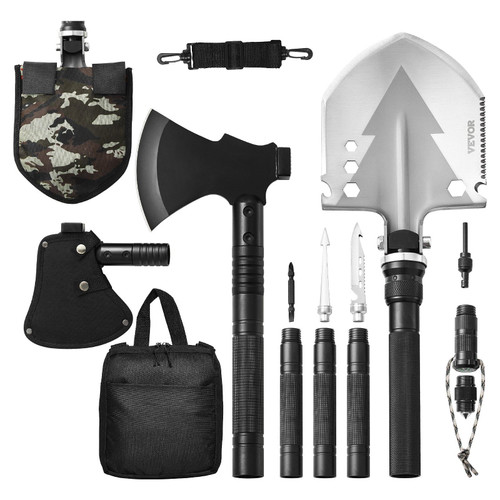 Survival Shovel Survival Axe 16-in-1 Camping Folding Shovels with Hatchet E415-DGNFCDTZFCGJL60C0V0