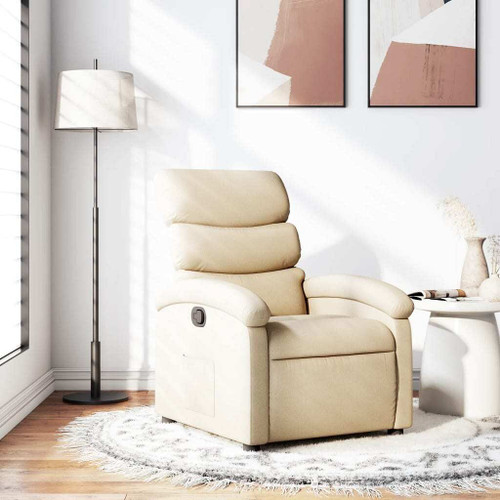 vidaXL Recliner Chair Cream