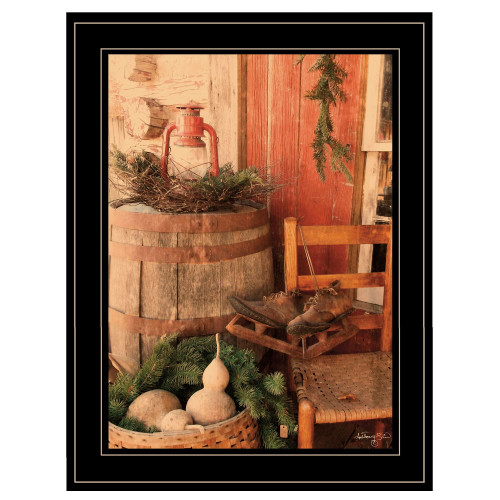 Vintage Skates 2 Black Framed Print Wall Art N270-404302