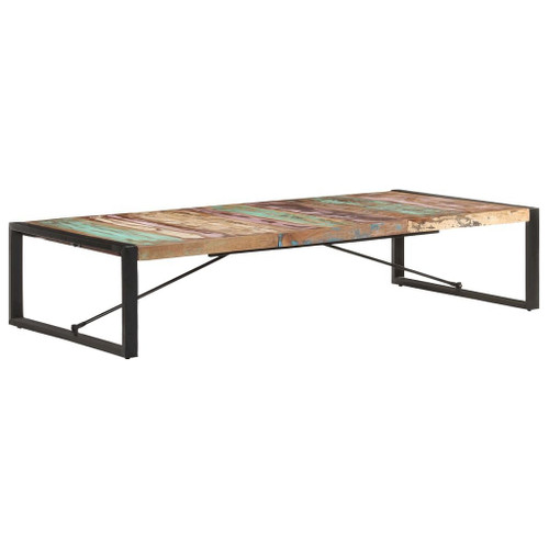 Coffee Table Multicolour Reclaimed Wood Large Durable