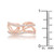 Marina 0.5ct CZ Rose Gold Abstract Cuff Ring R599-R08491A-C01