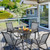 Set of 2 Metal Patio Rocking Chair with Breathable Seat Fabric-Gray - Color: Gray
