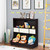Freestanding Combo Cubby Bin Storage Organizer Unit W/3 Baskets-Brown - Color: Brown D681-HW64191BN