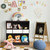 Freestanding Combo Cubby Bin Storage Organizer Unit W/3 Baskets-Brown - Color: Brown D681-HW64191BN