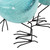 Set of Three Robins Egg Blue Polyresin and Metal Bird Sculptures N270-520808