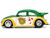 1959 Volkswagen Drag Beetle Green and Yellow and Michelangelo Diecast Figure "Teenage Mutant Ninja  F977-JA33741