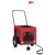 vidaXL Pet Bike Trailer Red and Black Oxford fabric, Iron, PVC Medium A949-93929