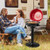 1600W Portable Electric BBQ Grill with Removable Non-Stick Rack-Black & Red - Color: Black & Red