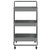  3-Tier Kitchen Trolley Gray 16.5"x13.8"x33.5" Iron and ABS A949-336337