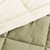 King/Cal King 3-Piece Microfiber Reversible Comforter Set in Sage Green/Cream Q280-OLKI8907
