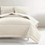 King/Cal King Soft Lightweight Reversible Quilted Comforter Set in White/Beige Q280-KICAL22903