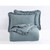 Queen Oversized Blue Ruffled Edge Microfiber Comforter Set Q280-AQQU6399