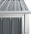 vidaXL Tool Shed Grey Galvanized steel, metal, plastic Medium