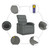 vidaXL Electric Massage Recliner Chair Dark Gray