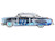 1954 Lincoln Capri "Christmas Hot Rod 2024 Edition by Tim Sadchikov" #24 Blue Metallic with Christm F977-MGT00888