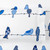 King size Blue White Floral Birds on Wire Soft Polyester 6 Piece Sheet Set Q280-KIBBLD568867
