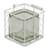 5.5" White and Clear Wire Basket Glass Jar N270-488164