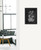 Vintage Chalkboard Flowers Black Framed Print Wall Art N270-407654